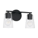 Capital Lighting C148621MB537 Matte Black 2 Bulb Bathroom Light