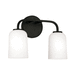 Capital Lighting C148821MB542 Matte Black 2 Bulb Bathroom Light