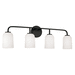 Capital Lighting C148841MB542 Matte Black 4 or more Bulb Bathroom Light