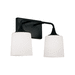 Capital Lighting C148921MB541 Matte Black 2 Bulb Bathroom Light