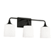 Capital Lighting C148931MB541 Matte Black 3 Bulb Bathroom Light