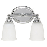  2 Bulb Bathroom Lighting - Chrome / Acid Wash