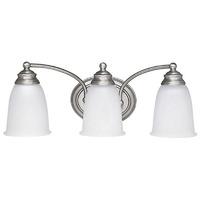  3 Bulb Bathroom Lighting - Matte Nickel / Acid Wash