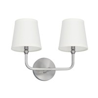  Dawson 2 Bulb Bathroom Lighting - Brushed Nickel