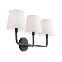  Dawson 3 Bulb Bathroom Lighting - Matte Black