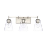  3 Bulb Bathroom Lighting - Polished Nickel