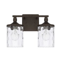  Collier 2 Bulb Bathroom Lighting - Urban Brown