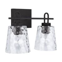  Independent 2 Bulb Bathroom Lighting - Black Iron