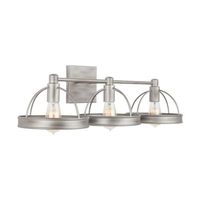  Independent 3 Bulb Bathroom Lighting - Washed Grey