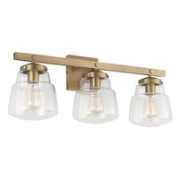  Dillon 3 Bulb Bathroom Lighting - Aged Brass
