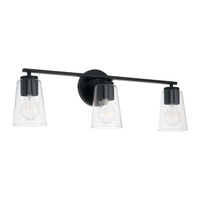  Portman 3 Bulb Bathroom Lighting - Matte Black