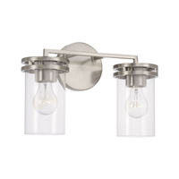  Fuller 2 Bulb Bathroom Lighting - Brushed Nickel