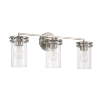  Fuller 3 Bulb Bathroom Lighting - Brushed Nickel