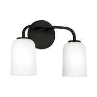  Lawson 2 Bulb Bathroom Lighting - Matte Black