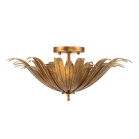  Eden Semi Flush Mount Ceiling Light - Antique Gold