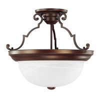  Semi Flush Mount Ceiling Light - Burnished Bronze