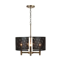  Dax Up Light Pendant Light - Aged Brass / Black