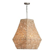  Down Light Pendant Light - Natural Jute / Gray combo