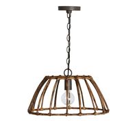  Sanibel Entrance / Foyer Pendant Light - Blazed Rattan / Nordic Grey