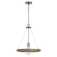  Down Light Pendant Light - Grey Wash / Antique Nickel