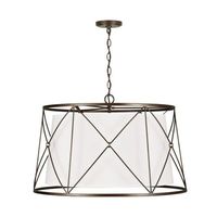  Adrian Drum Pendant Pendant Light - Buffed Bronze