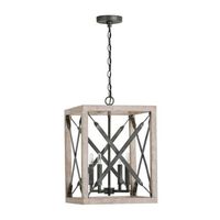  Remi Linear Pendant Pendant Light - Brushed White Wash / Nordic Iron