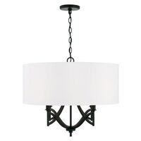  Sylvia Drum Pendant Pendant Light - Matte Black