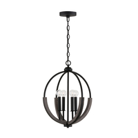  Clive Up Light Pendant Light - Carbon Grey and Black Iron