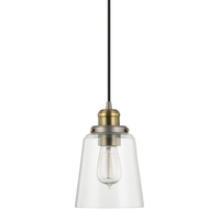  Fallon Mini-Pendant Pendant Light - Graphite With Aged Brass