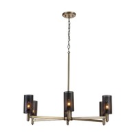  Drew Mid Sized Chandelier Chandelier - Aged Brass / Black