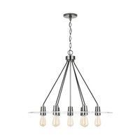  Independent Mid Sized Chandelier Chandelier - Black Chrome