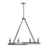  Ari Large Foyer Chandelier Chandelier - Etched Nickel