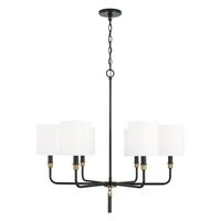  Beckham Large Foyer Chandelier Chandelier - Glossy Black / Aged Brass