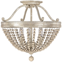  Adele Semi Flush Mount Ceiling Light - Silver Quartz