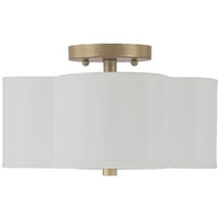  Quinn Semi Flush Mount Ceiling Light - Brushed Gold