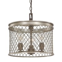  Eastman Up Light Pendant Light - Silver and Bronze