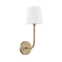  Dawson 1 Bulb Wall Sconce - Aged Brass