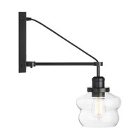  1 Bulb Wall Sconce - Matte Black