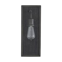  Ashton 1 Bulb Wall Sconce - Carbon Grey / Iron