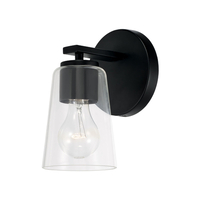  Portman 1 Bulb Wall Sconce - Matte Black