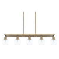  Mid-Century Linear Pendant Pendant Light - Aged Brass