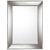  Square / Rectangular Mirror - Aged Silver with Antiqued Frame