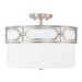 Capital Lighting C243431AS Antique Silver Semi Flush Mount Ceiling Light