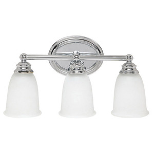 C1083CH132 3 Bulb Bathroom Lighting - Chrome / Acid Wash C1083CH132 3 Bulb Bathroom Lighting - Chrome / Acid Wash