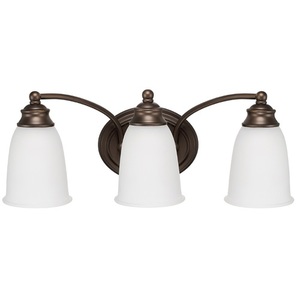 C1088BB132 3 Bulb Bathroom Lighting - Burnished Bronze / Acid Wash C1088BB132 3 Bulb Bathroom Lighting - Burnished Bronze / Acid Wash