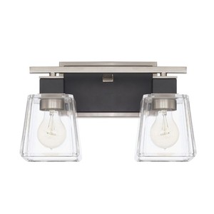 C125221BT445 Tux 2 Bulb Bathroom Lighting - Black Tie