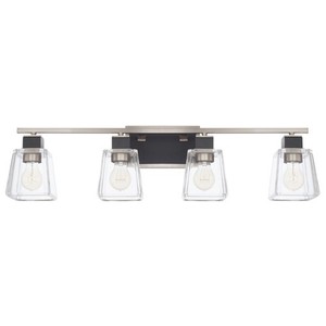 C125241BT445 Tux 4 or More Bulb Bathroom Lighting - Black Tie