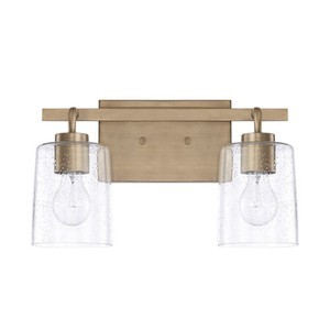 C128521AD449 Greyson 2 Bulb Bathroom Lighting - Aged Brass