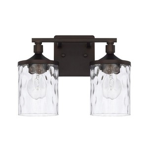 C128821BZ451 Collier 2 Bulb Bathroom Lighting - Bronze