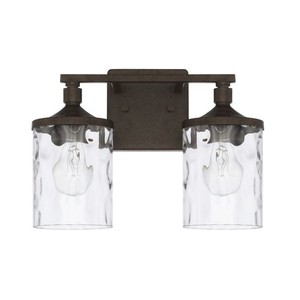 C128821UB451 Collier 2 Bulb Bathroom Lighting - Urban Brown